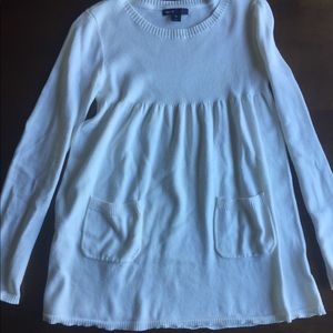 Girls Gap Kids White Cotton Sweater Size 10